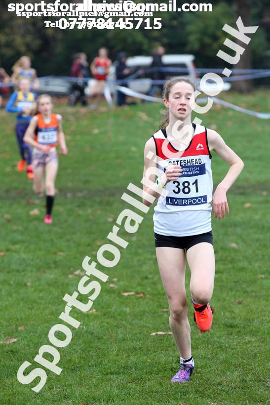 Girls under-15s British Athletics Liverpool Cross Challenge, Sefton Park, Liverpool. Photo:  David T. Hewitson/Sports for All Pics